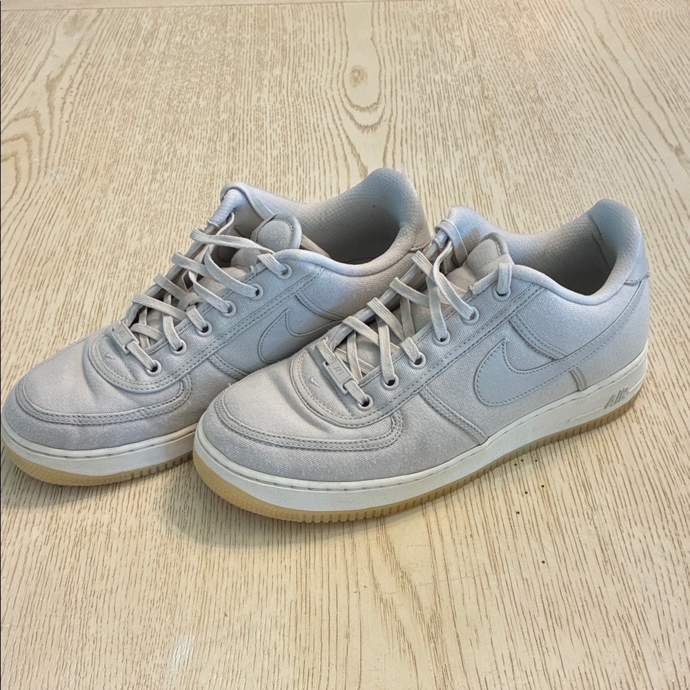 Men’s Nike AF1 Air Force 1 Low Canvas Sneaker Shoes (Grey/White/Gum)